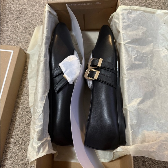 Dolce Vita Shoes - Dolce Vita Black Leather Double-Buckle Loafers